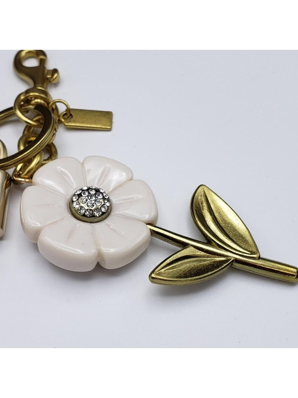 Authentic Louis Vuitton Lock & Key with Unbranded Flower Charm, Keychain - Picture 8 of 11